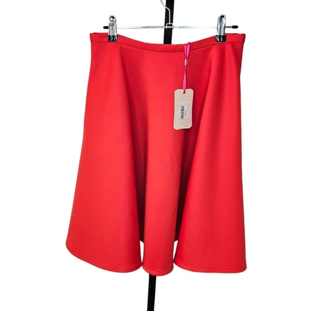 Ted Baker Womens Skater Pocket Skirt Orange Size Ted 2 US 6 NWT